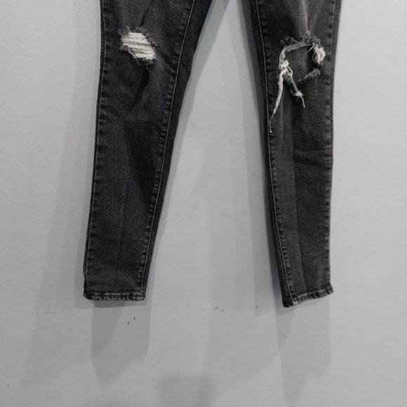 Levis 721 High Rise Skinny Distressed Jeans Acid Wash Size 25 - Picture 3 of 6